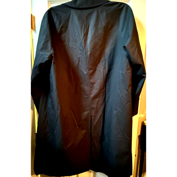 Burberry London Long Coat Size Mens XXL with Nova Check Interior Black Exterior - Picture 2 of 8